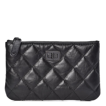 Chanel Aged Calfskin Quilted Small Reissue Cosmetic Case So Black 1 of 8