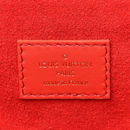 Louis Vuitton Patent Embossed Monogram Lambskin Coussin MM Black Red 8 of 15