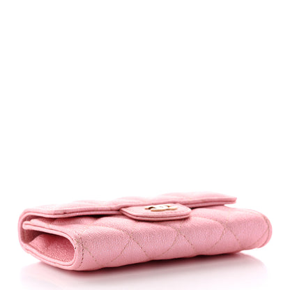 Chanel Iridescent Caviar Quilted Flap Card Holder Rose Pink 4 of 9
