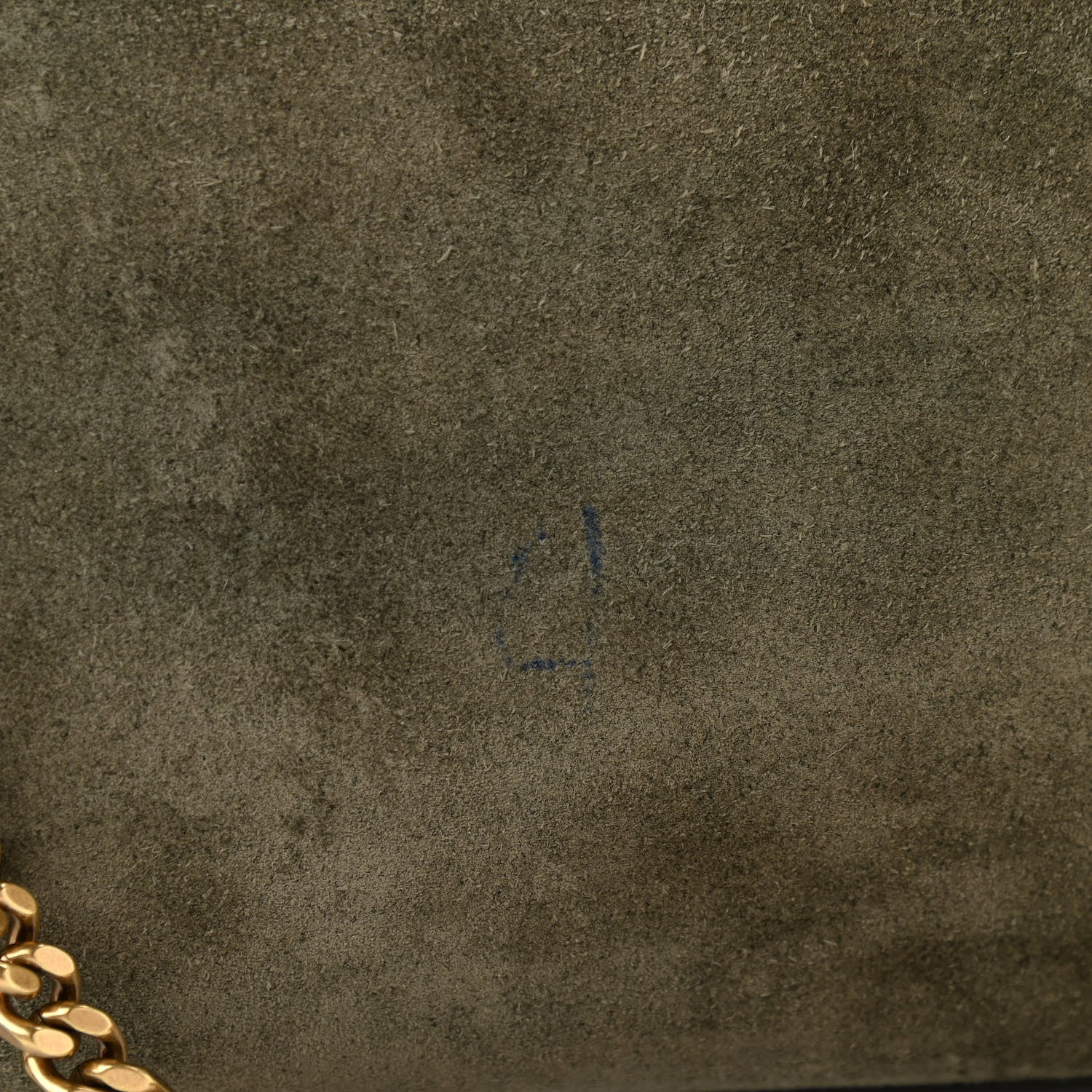 Saint Laurent Suede Medium Reversible Monogram Kate Satchel Olive 9 of 10