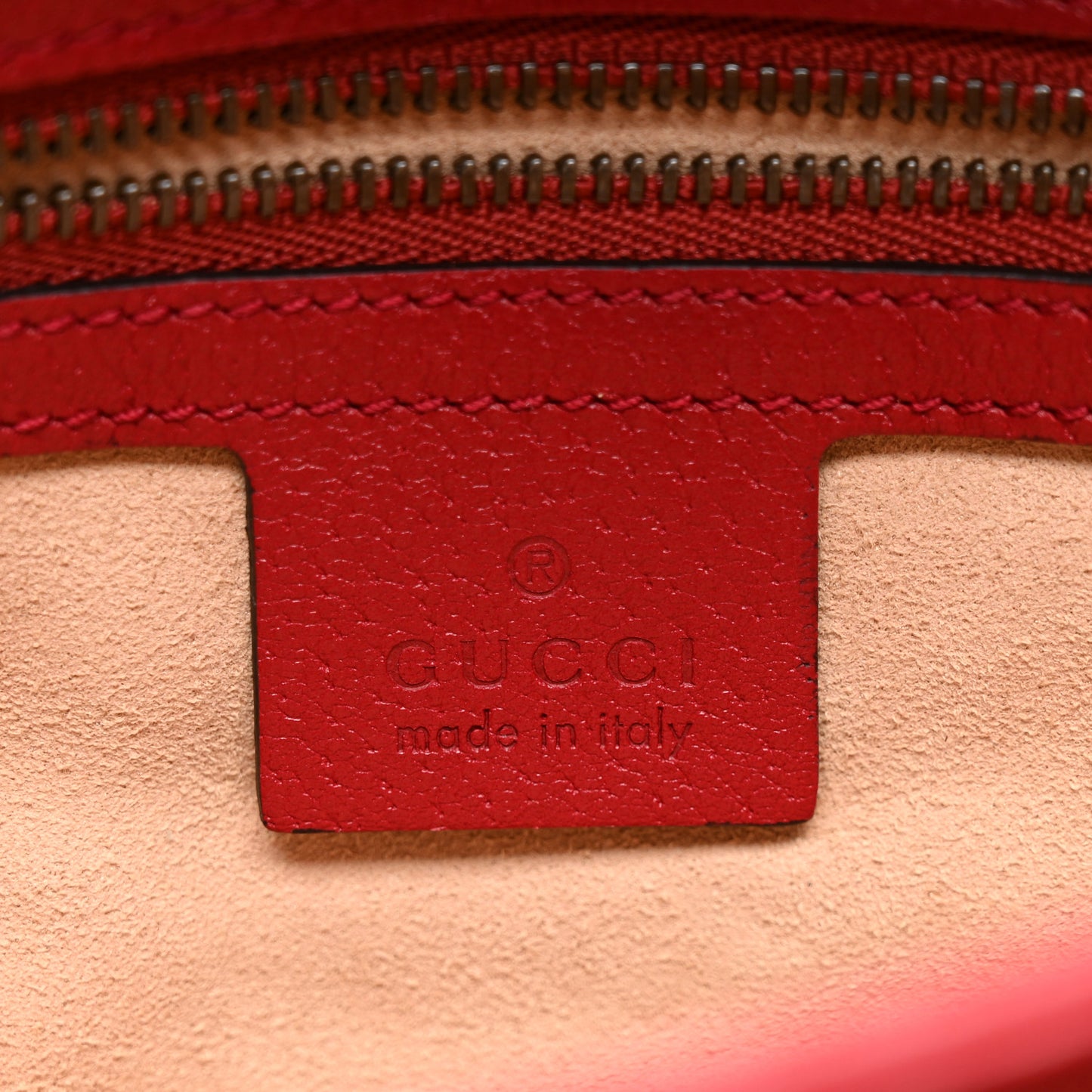 GG Supreme Monogram Medium Queen Margaret Shoulder Bag Red