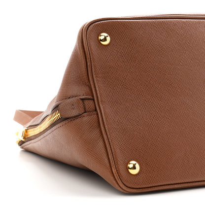 Prada Saffiano Cuir Top Handle Dome Tote Palissandro 9 of 10