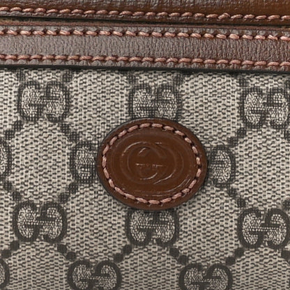 Gucci GG Supreme Monogram Textured Calfskin Retro Interlocking G Belt Bag Beige Ebony Brown Sugar 10 of 12