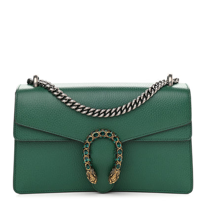 Gucci Pebbled Calfskin Small Dionysus Shoulder Bag Emerald 1 of 9