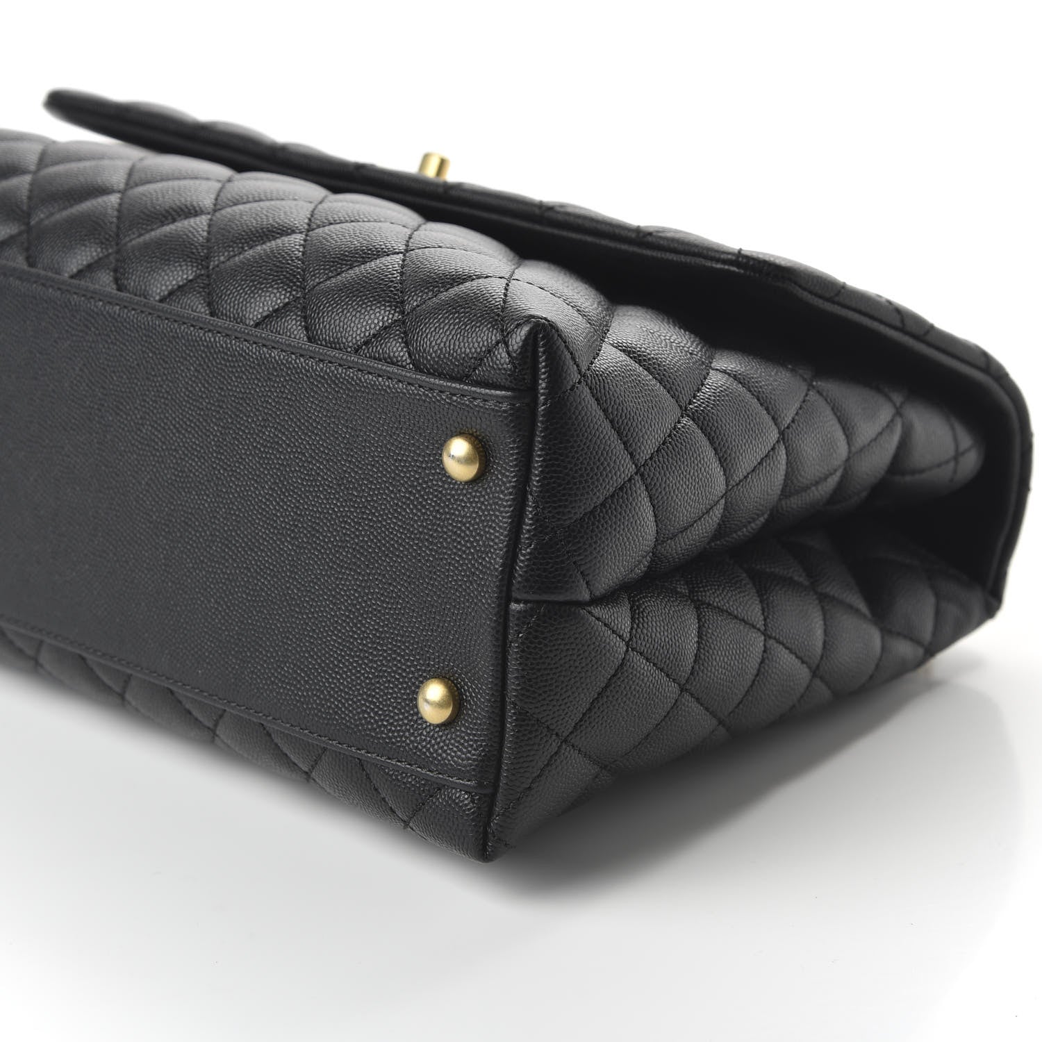 Chanel Caviar Quilted Medium Coco Handle Flap Black 7 of 11