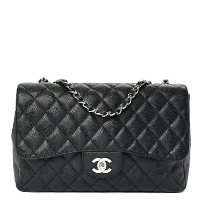Chanel Caviar Quilted Jumbo Single Flap Black 1 of 12