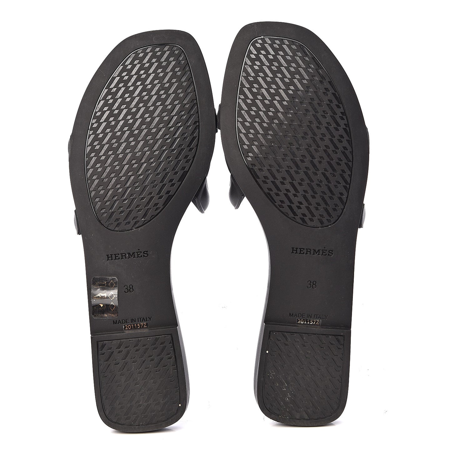 Rubber Aloha Sandals 38 Black