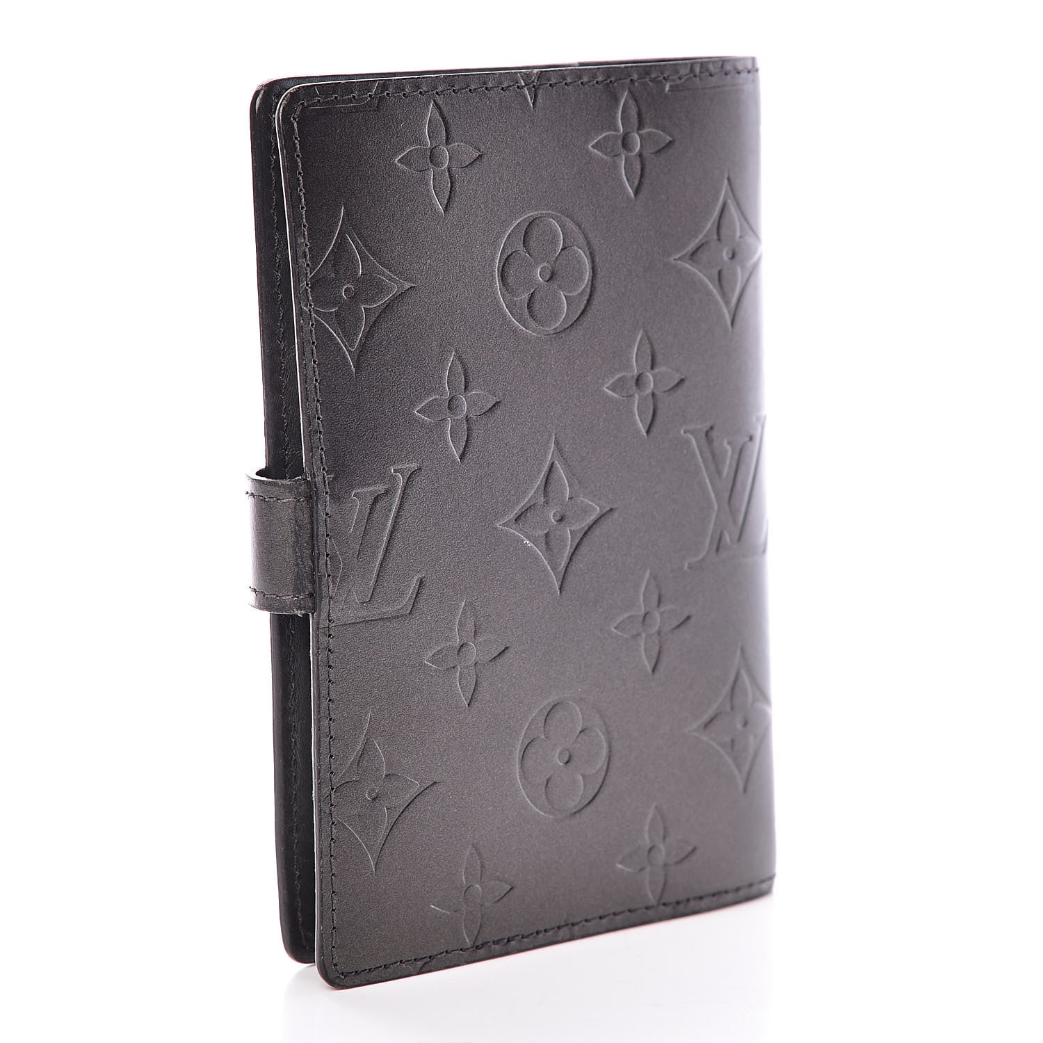 Louis Vuitton Mat Monogram Small Ring Agenda Cover Black 3 of 11