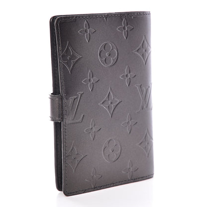 Louis Vuitton Mat Monogram Small Ring Agenda Cover Black 3 of 11