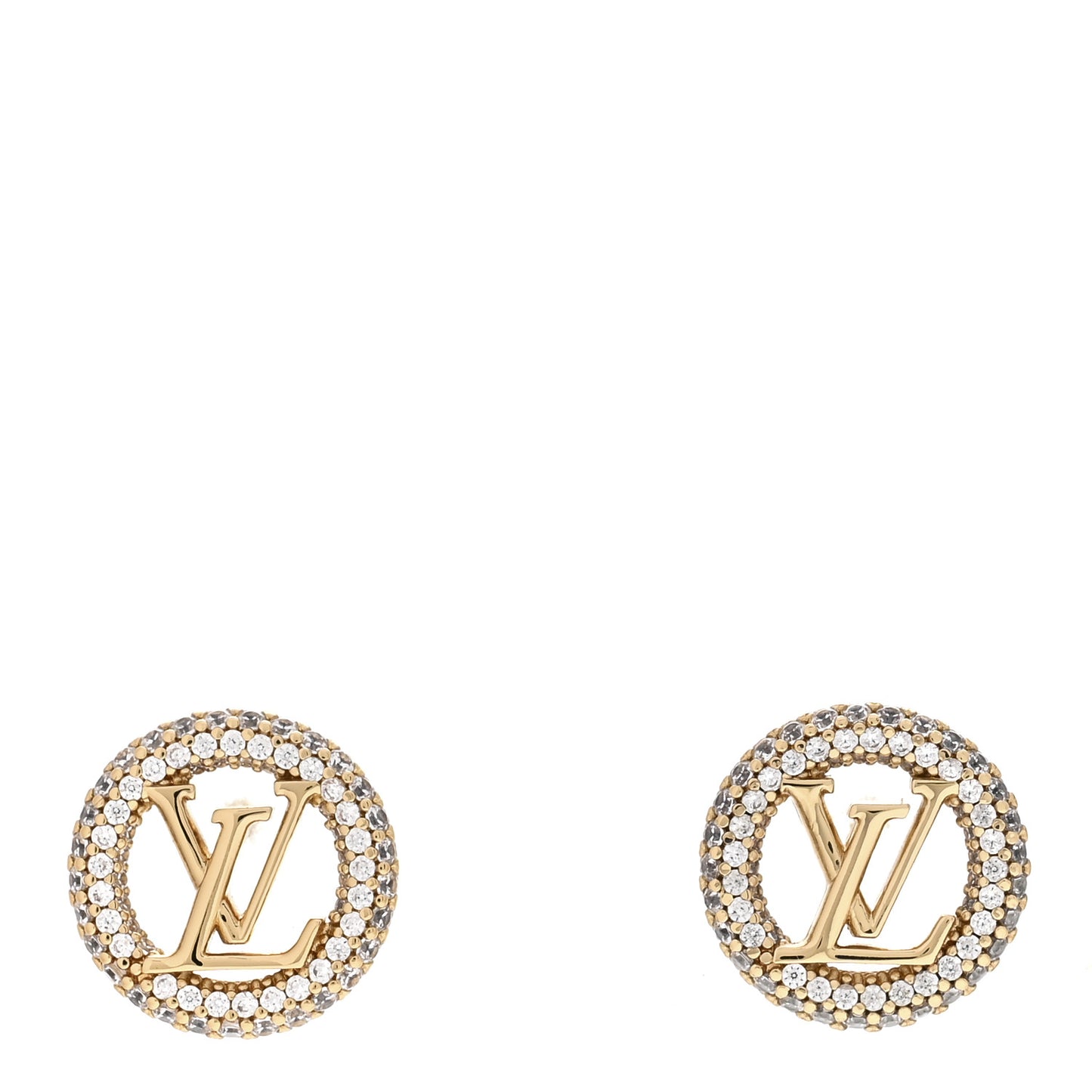 Metal Crystal Louise By Night Earrings Gold