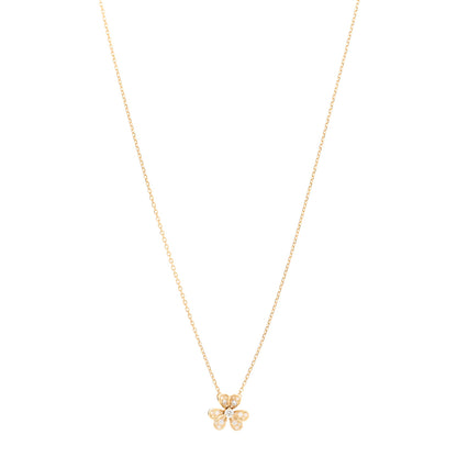 Van Cleef & Arpels 18K Yellow Gold Diamond Mini Frivole Pendant Pave Necklace 1 of 4