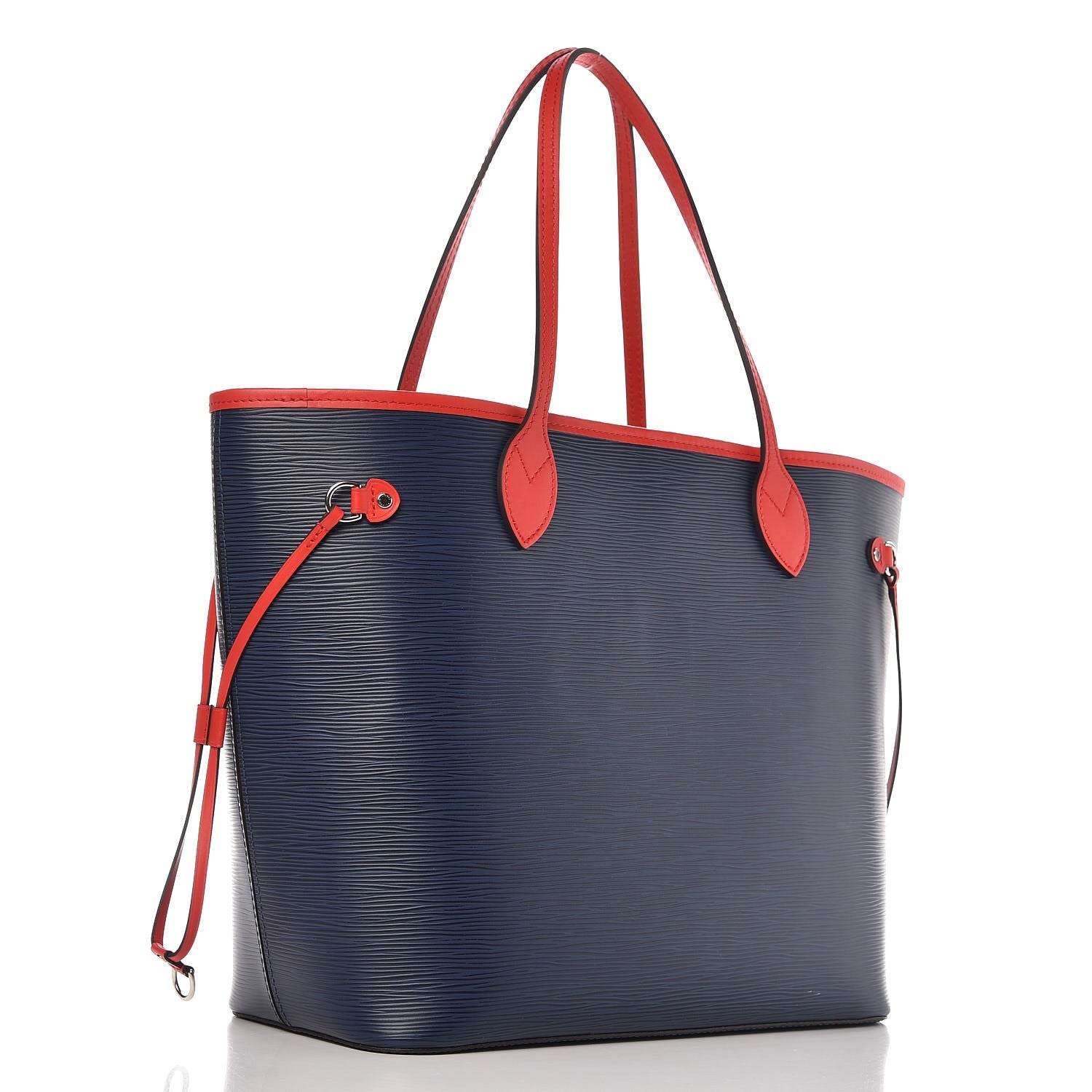 Louis Vuitton Epi Neverfull MM Indigo Coquelicot 4 of 8