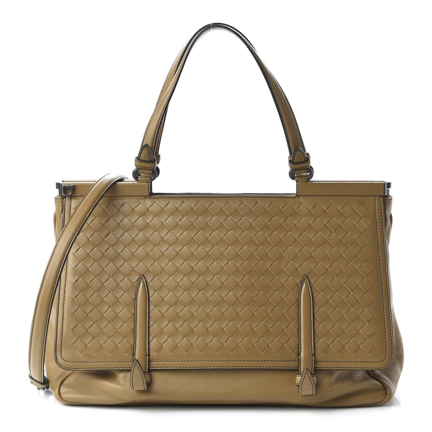 Bottega Veneta Nappa Intrecciato Medium Monaco Satchel Camel 1 of 9