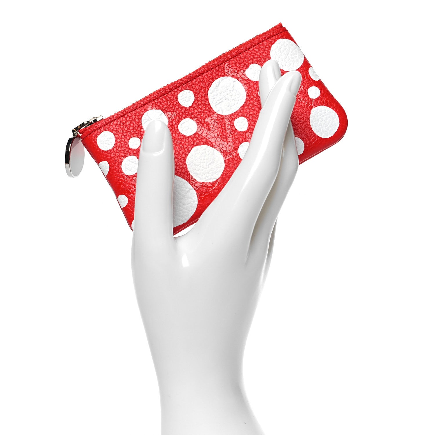 Louis Vuitton LV X YK Empreinte Infinity Dots Key Pouch Red White 2 of 9