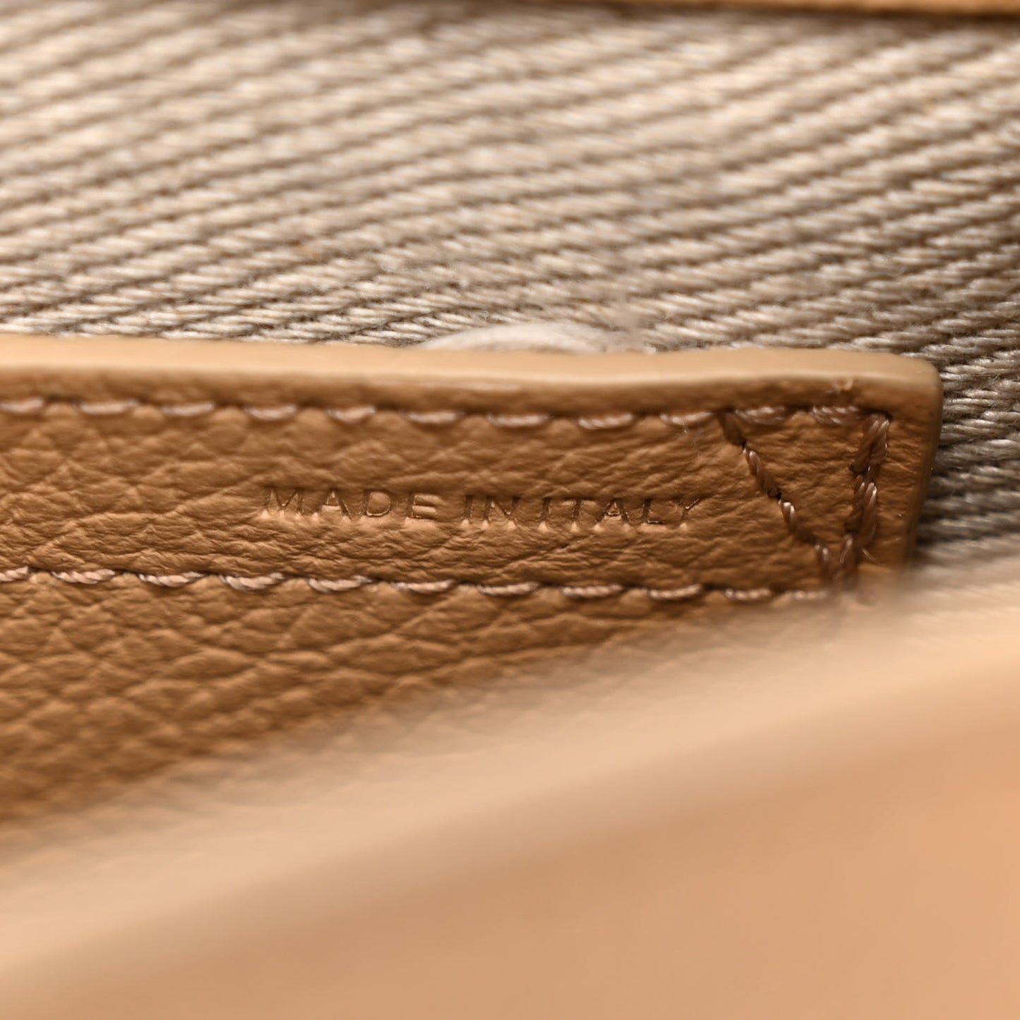 Grained Calfskin Small Marcie Saddle Bag Milky Brown