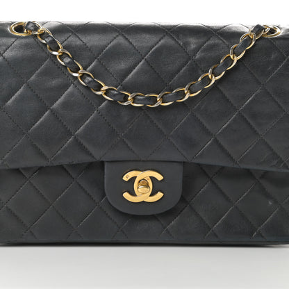 Chanel Lambskin Quilted Medium Double Flap Black 9 of 21