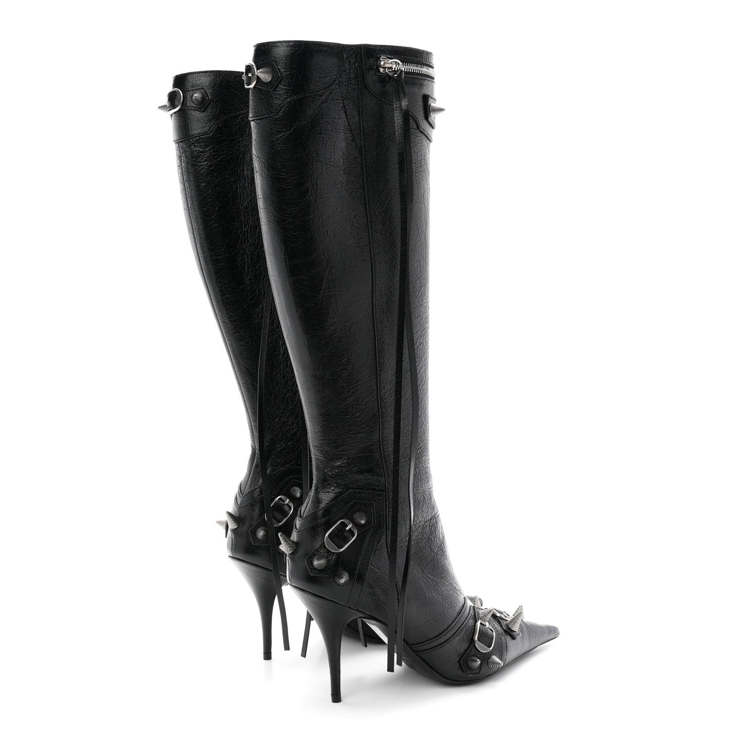 Agneau Arena Spike Spiked Cagole 90mm Boots 38 Black