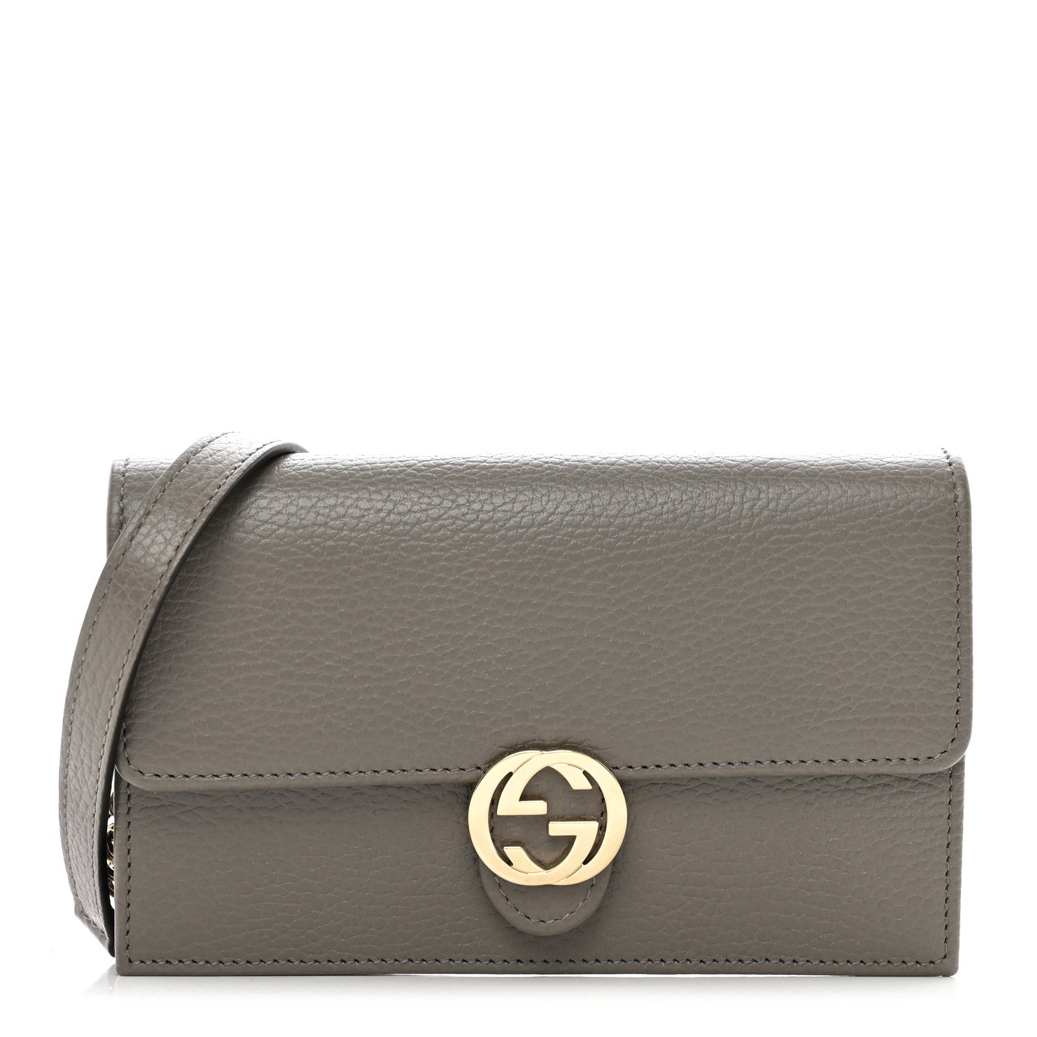 Gucci Dollar Calfskin Interlocking G Chain Wallet Loess 1 of 10