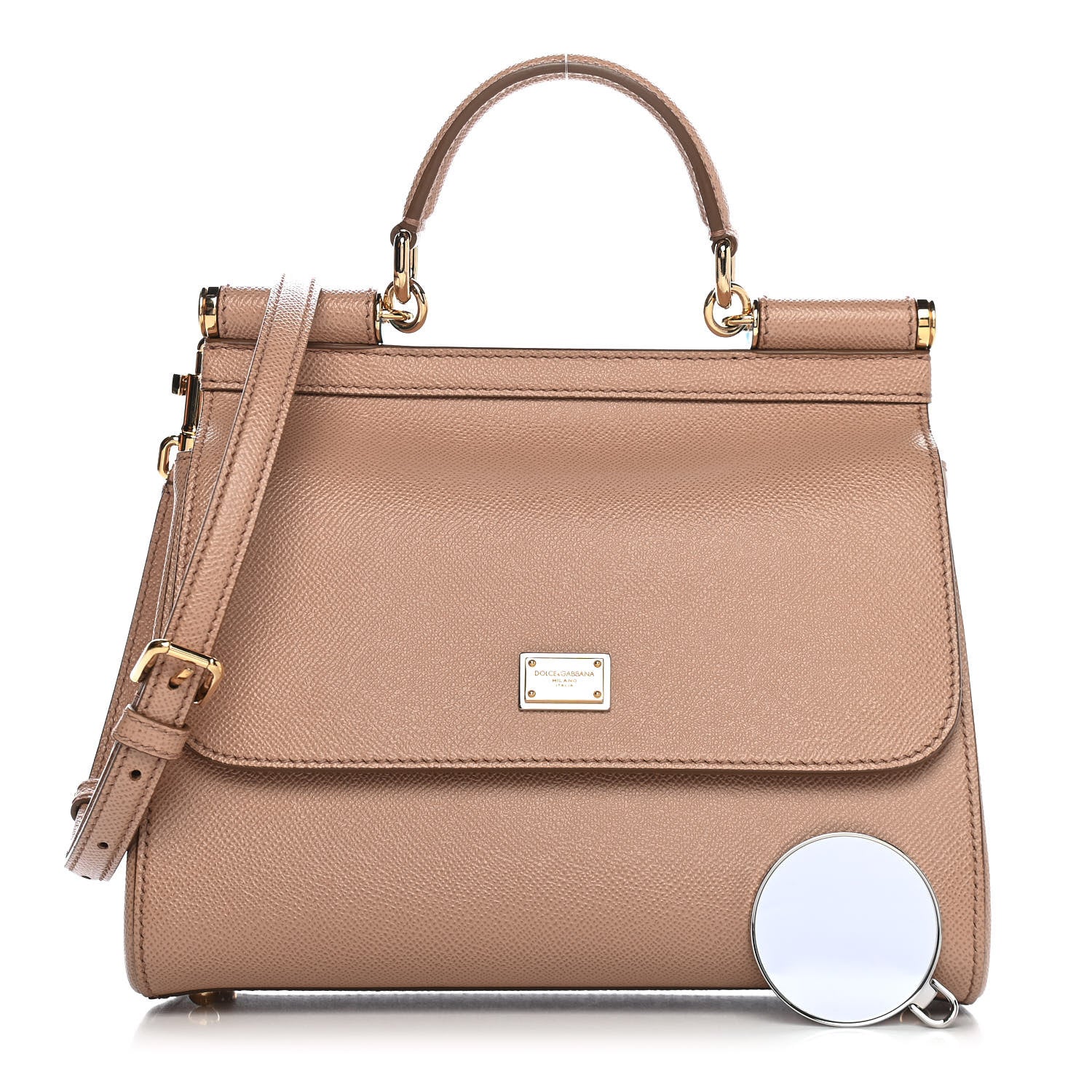 Dolce & Gabbana Dauphine Medium Miss Sicily Satchel Tortora Sand 1 of 8