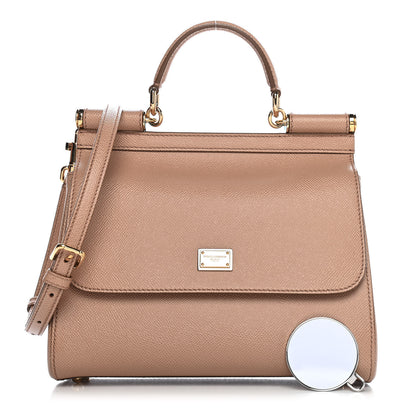 Dolce & Gabbana Dauphine Medium Miss Sicily Satchel Tortora Sand 1 of 8