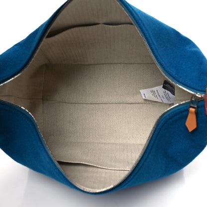 Hermes Wool Rocabar Large Bride-A-Brac Pouch Bleu Paon 5 of 7
