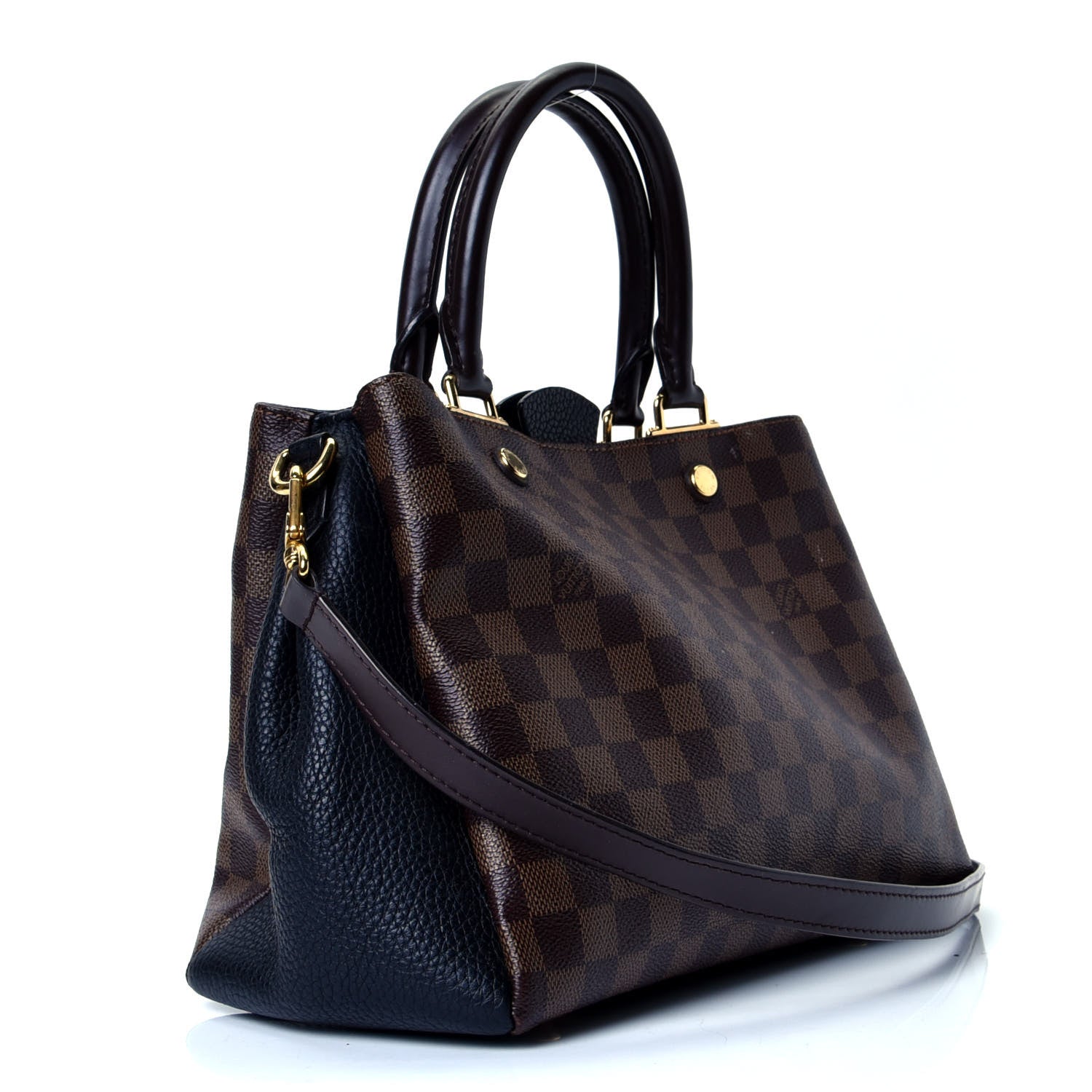 Louis Vuitton Damier Ebene Cuir Taurillon Brittany Black 2 of 4