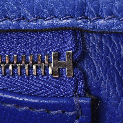 Hermes Taurillon Clemence Shoulder Kelly 40 Bleu Electrique 12 of 32