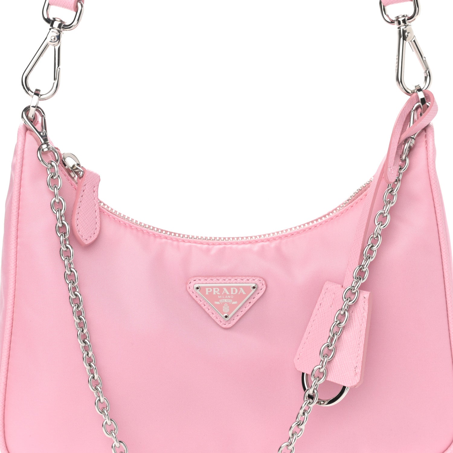 Prada Nylon Re-Edition 2005 Shoulder Bag Rosa 10 of 13