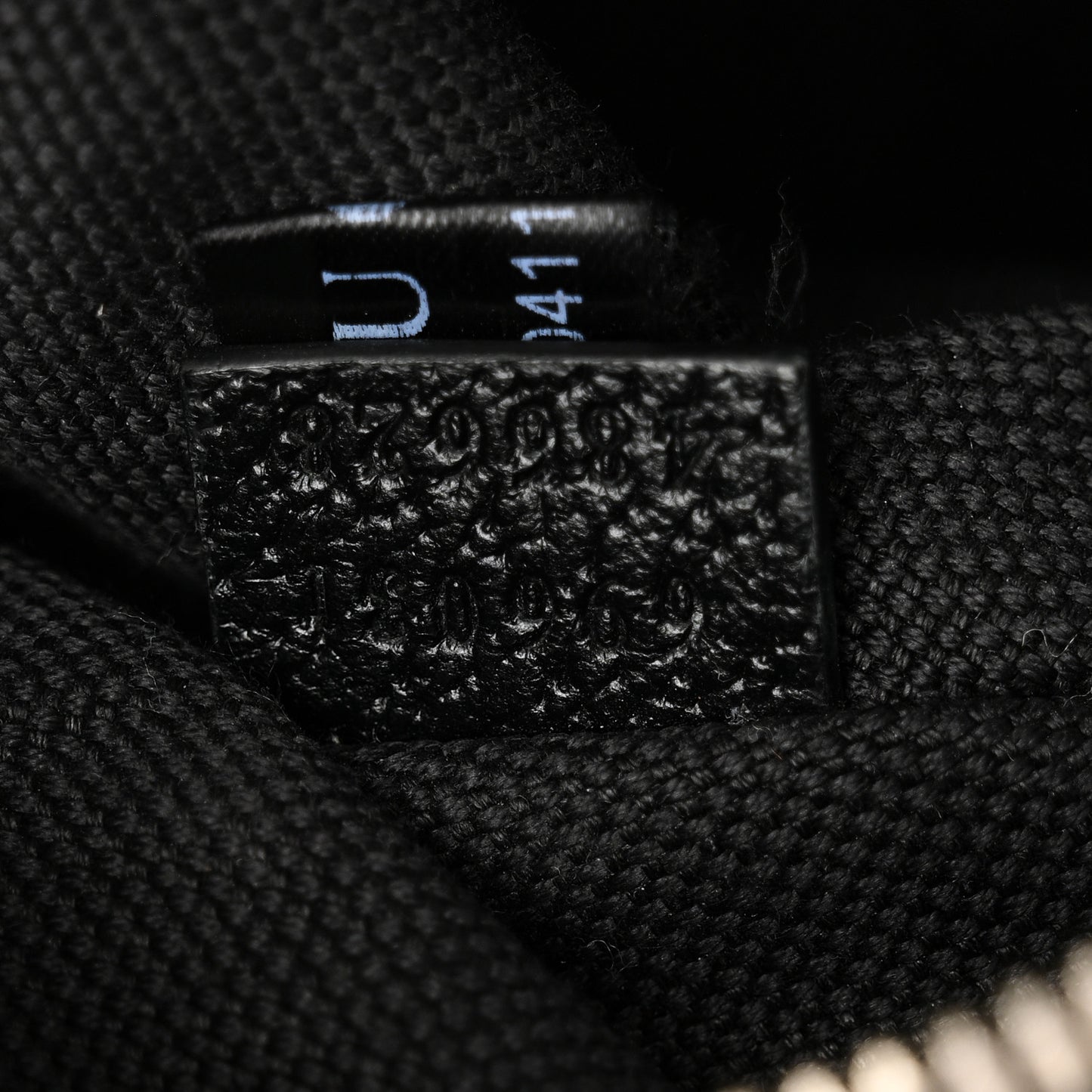 Monogram Jumbo GG Textured Dollar Calfskin Web Belt Bag Black