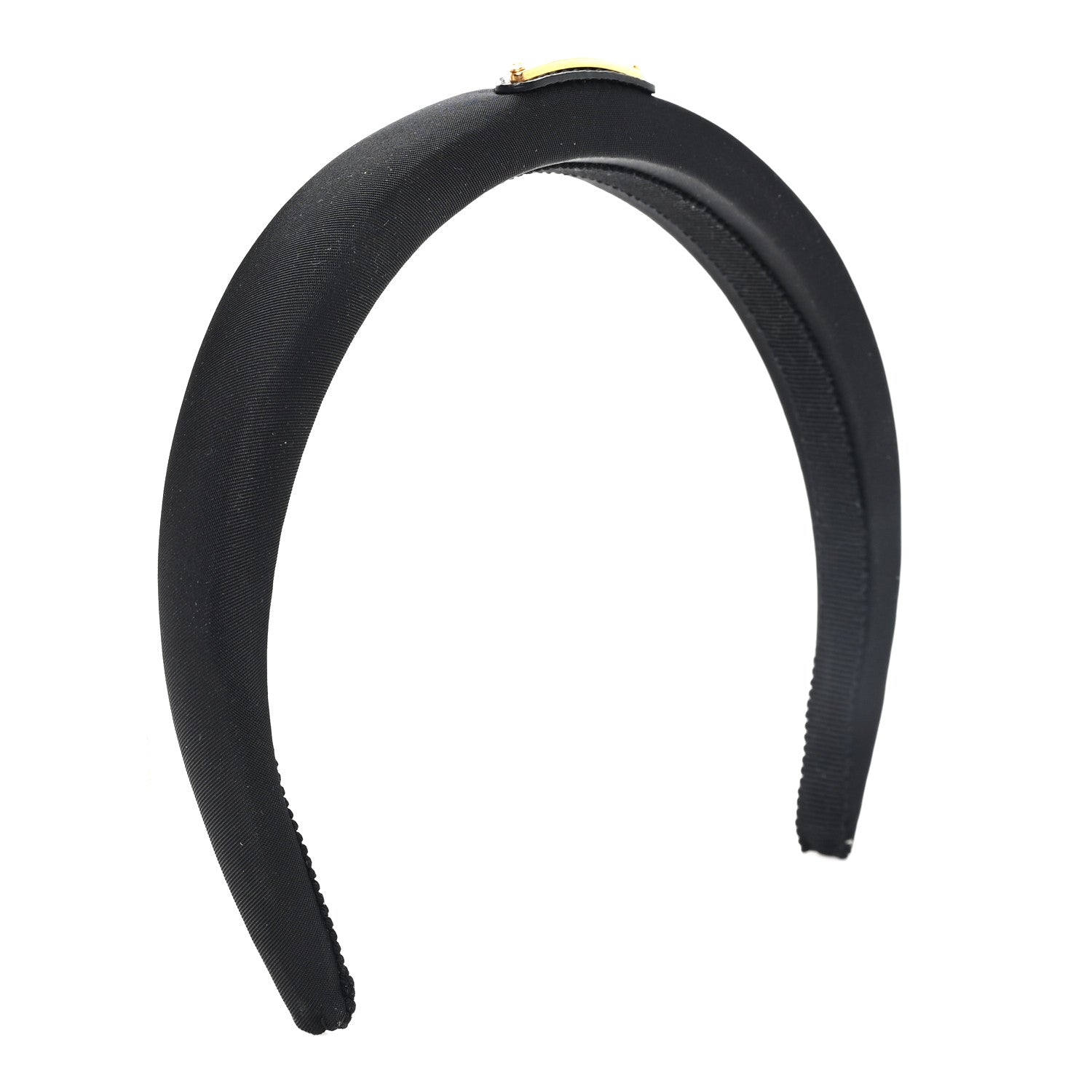 Prada Re-Nylon Metal Triangle Logo Headband Black 4 of 6