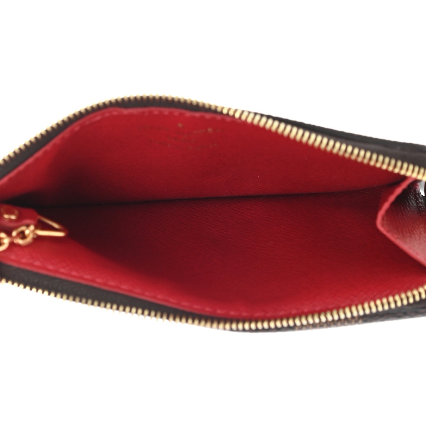 Damier Ebene Recto Verso Card Holder Red