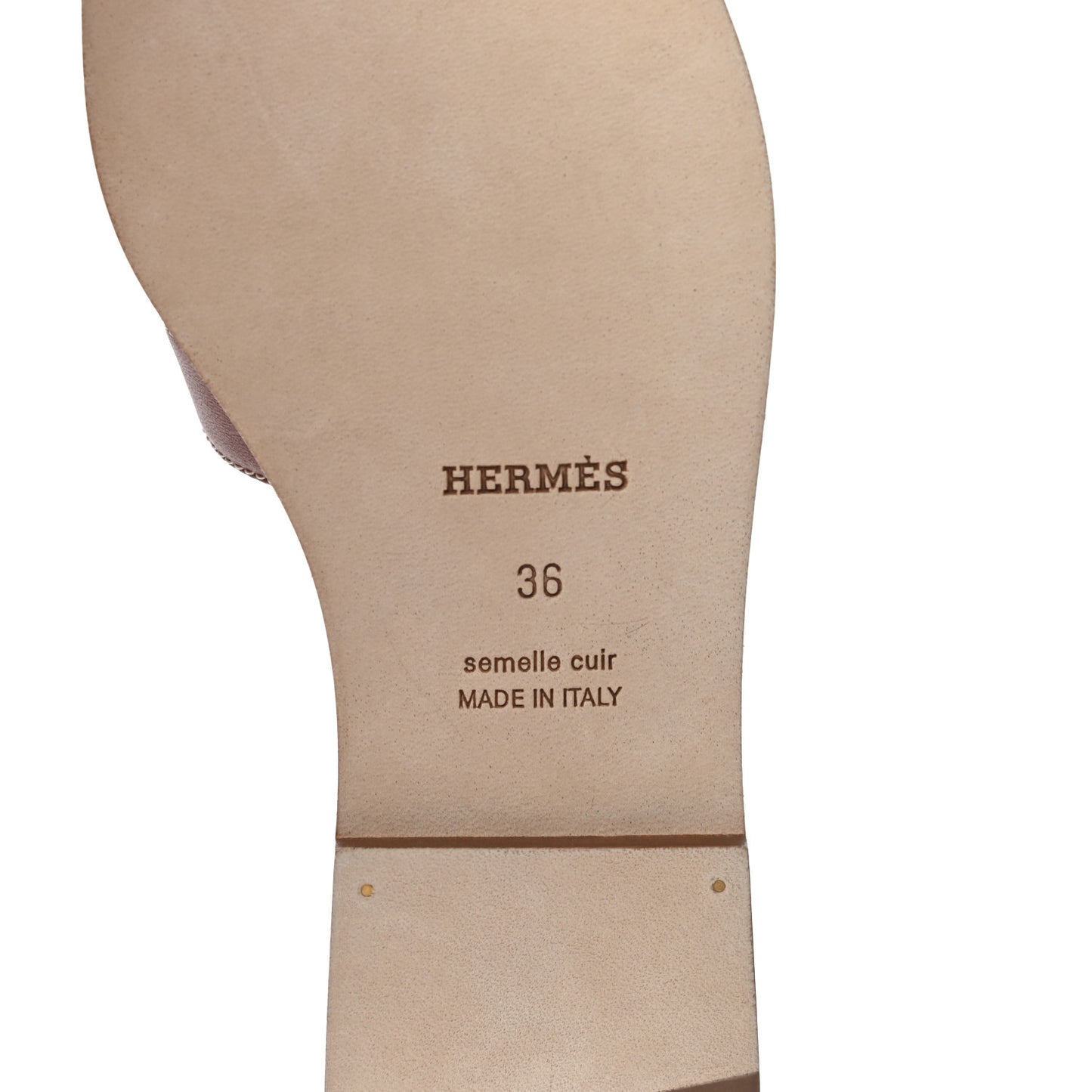 Box Calfskin Oran Sandals 36 Gold