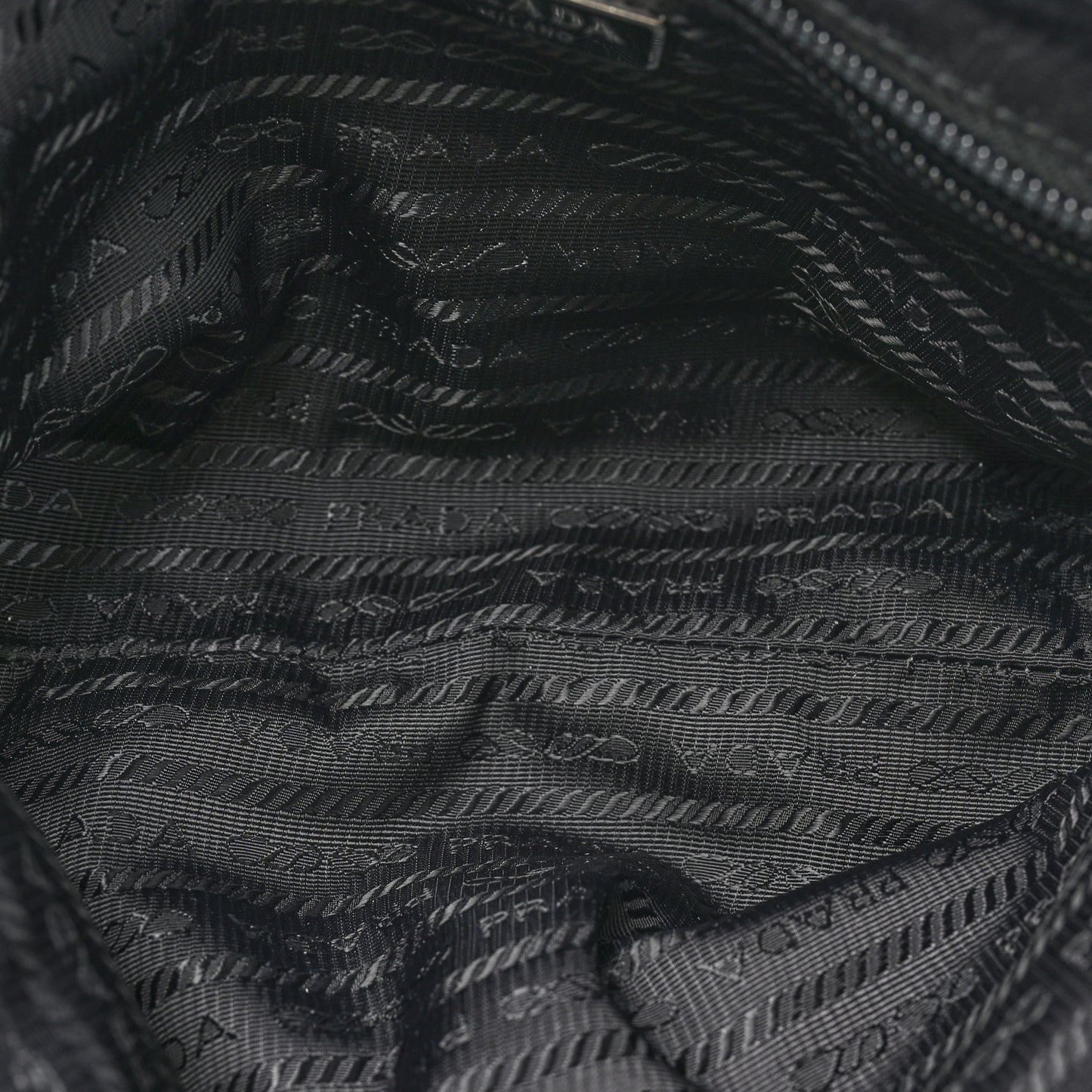 Tessuto Nylon Saffiano Smalto Wristlet Black