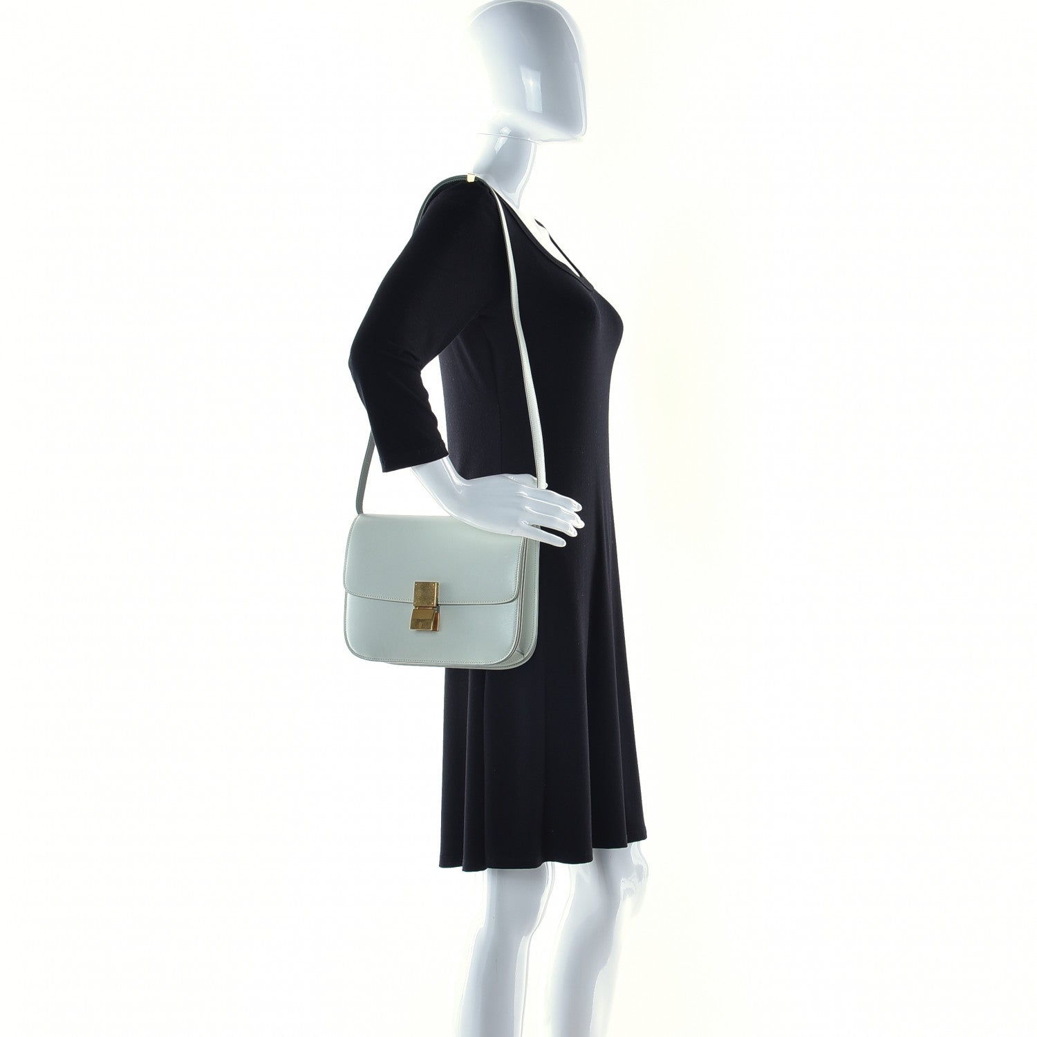 Celine Box Calfskin Medium Classic Box Flap Bag Mint 3 of 24