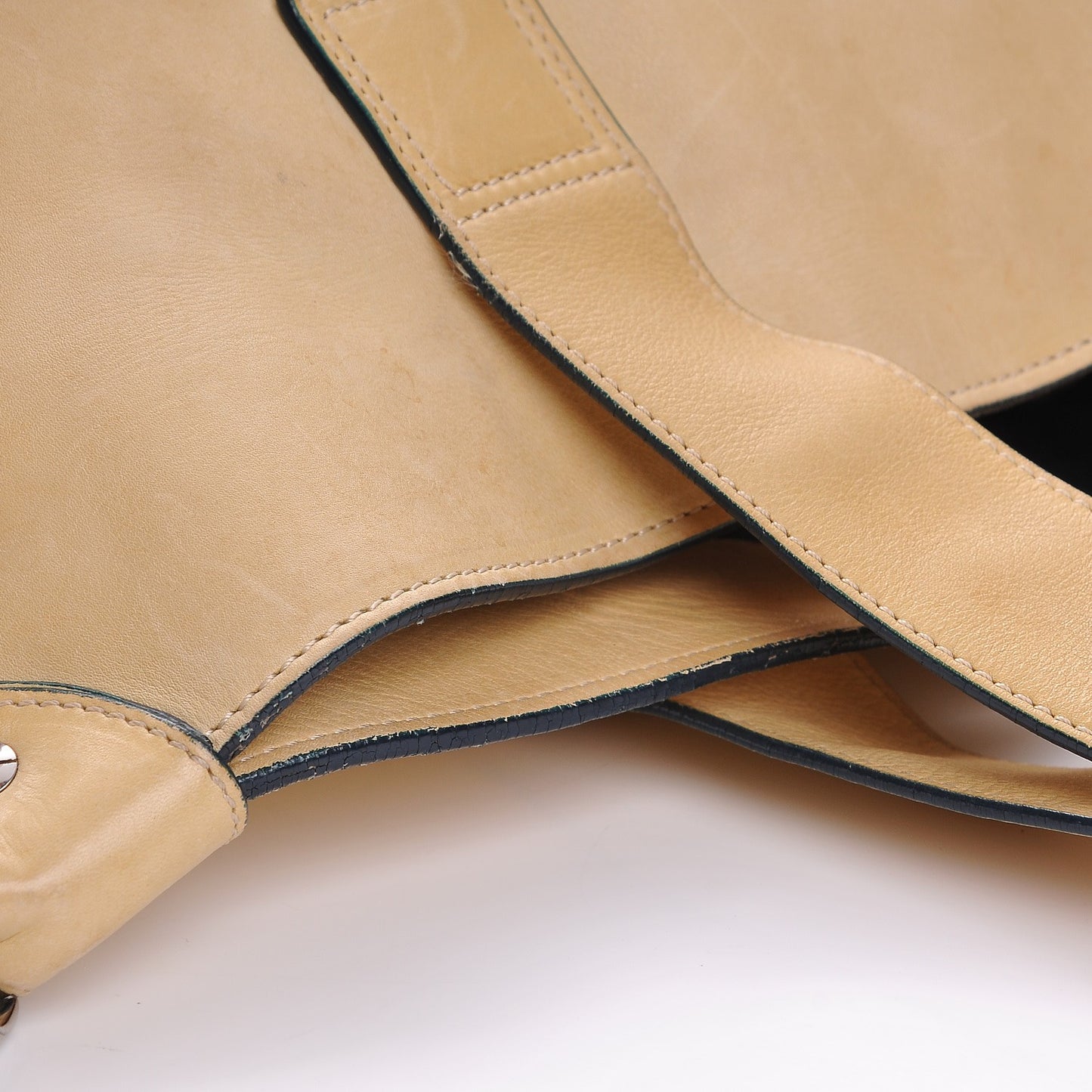 Lambskin Edgy Tote Beige