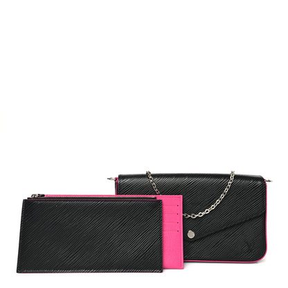 Louis Vuitton Epi Pochette Felicie Black Hot Pink 3 of 11