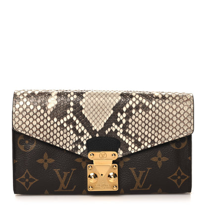 Louis Vuitton Snakeskin Monogram Pallas Wallet Black 1 of 8