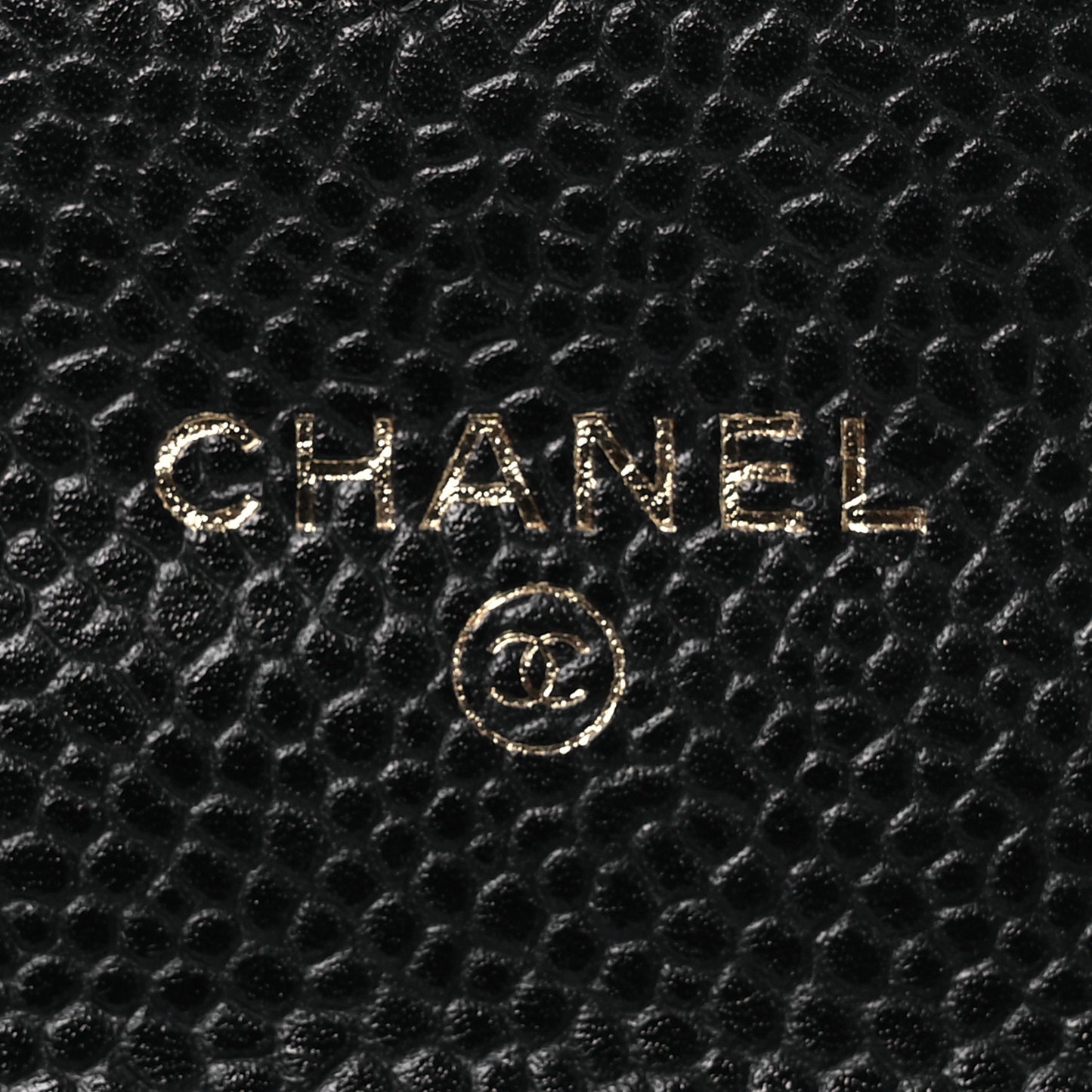 Caviar Quilted Flap Card Holder Black