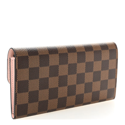Louis Vuitton Damier Ebene Emilie Wallet Rose Ballerine 3 of 6