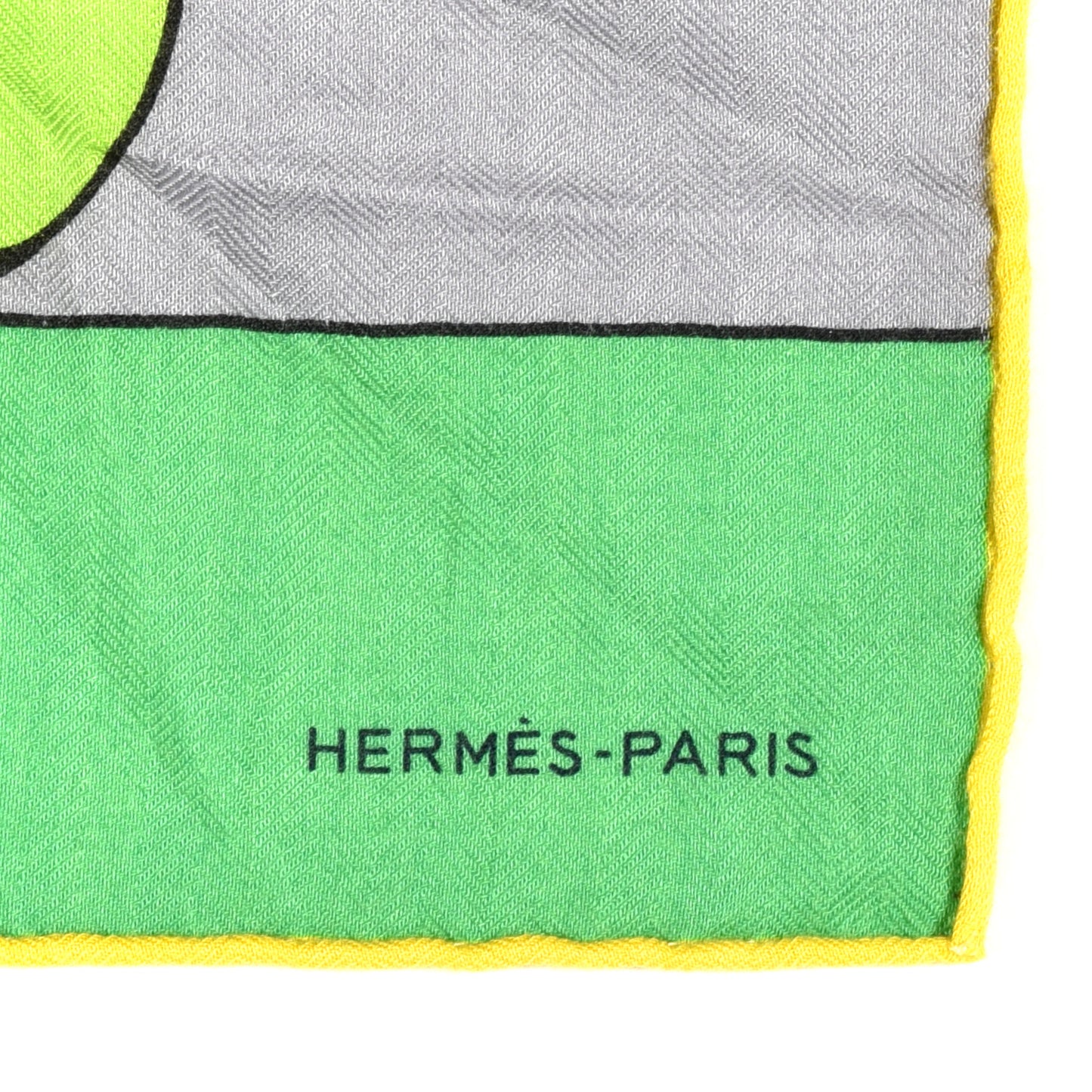 Cashmere Silk Hermes Football Club Scarf 100 Jaune Vert Bleu