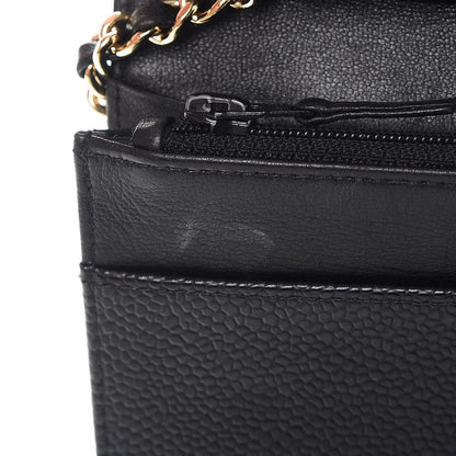 Chanel Caviar Timeless CC Wallet On Chain WOC Black 12 of 15