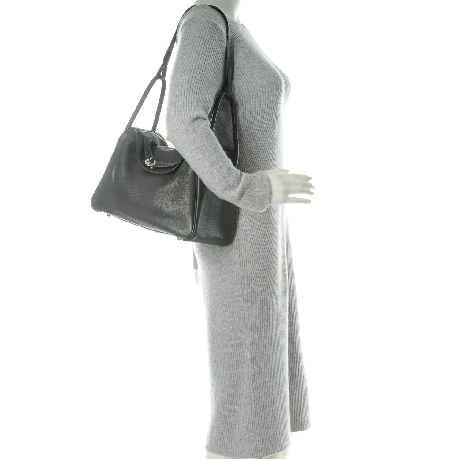Hermes Taurillon Clemence Lindy 30 Graphite 2 of 20
