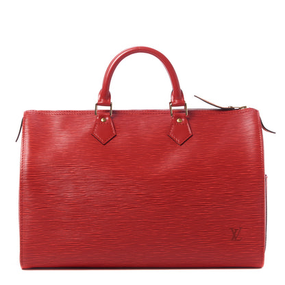 Louis Vuitton Epi Speedy 35 Castillan Red 1 of 8
