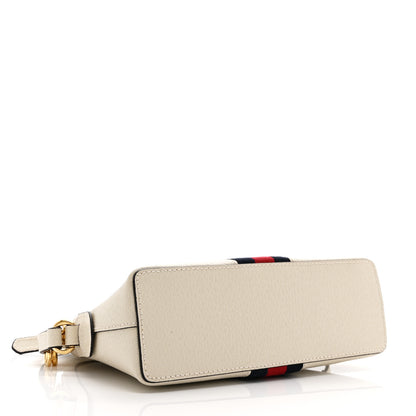 Gucci Textured Dollar Calfskin Web Small Ophidia Dome Shoulder Bag Mystic White 4 of 11