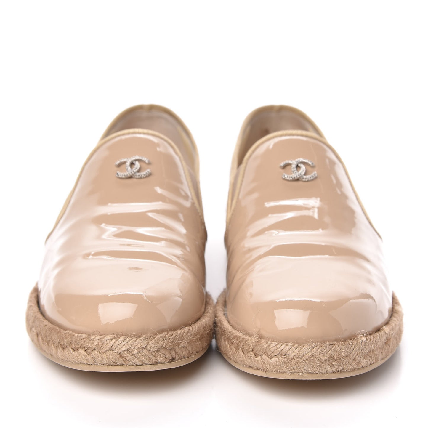 Patent CC Loafers Espadrille 39 Beige