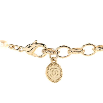 Chanel Pearl CC 100th Anniversary Necklace Light Gold 6 of 7