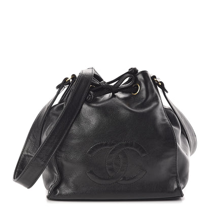 Chanel Lambskin CC Drawstring Shoulder Bag Black 1 of 11