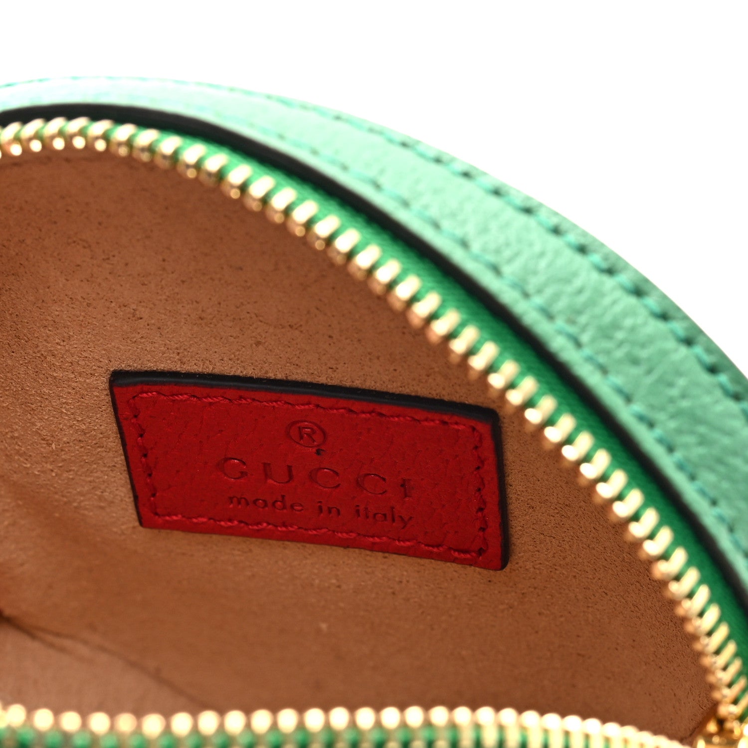 Gucci Textured Dollar Calfskin Retro Interlocking G Fruttini Strawberry Mini Crossbody Lobster Red Black New Acero 6 of 9