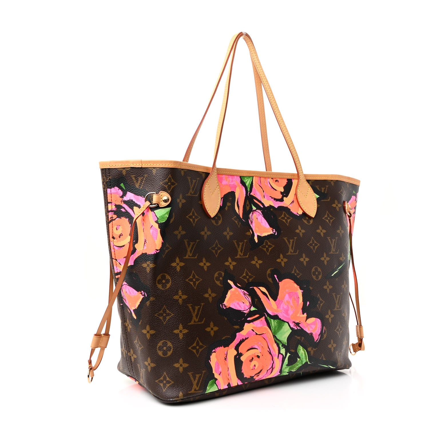 Louis Vuitton Monogram Roses Neverfull MM 3 of 13
