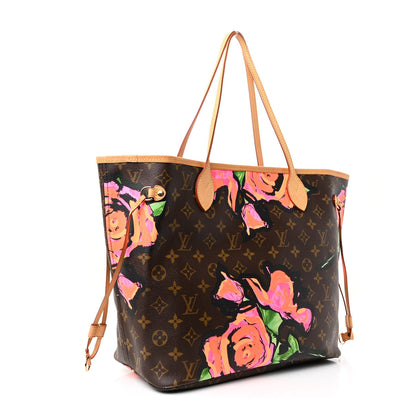 Louis Vuitton Monogram Roses Neverfull MM 3 of 13